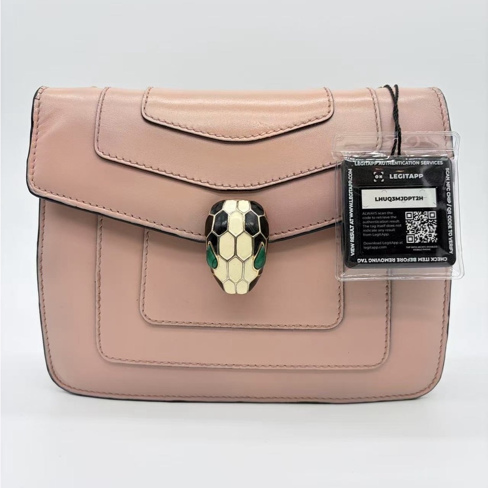 Bulgari Blush Pink Serpenti Flap shoulder Bag